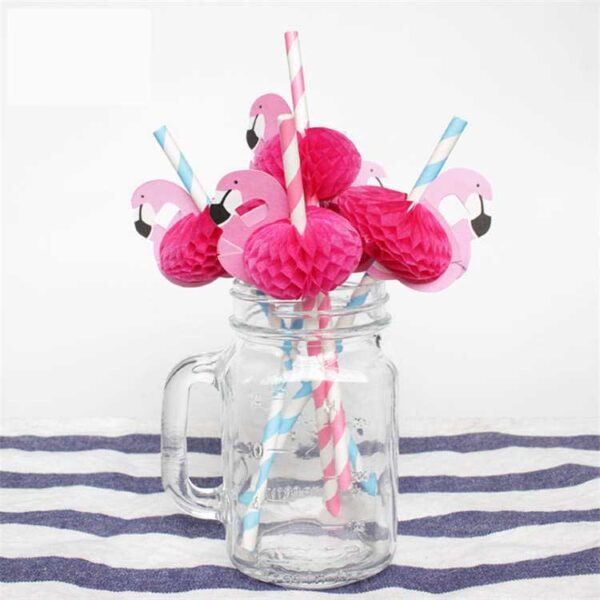 Flamingo Decorations Cocktail Paper Drinking Straw